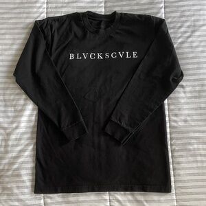 MEN'S  TEE LONG SLEEVE BLACK COTTON SIZE L